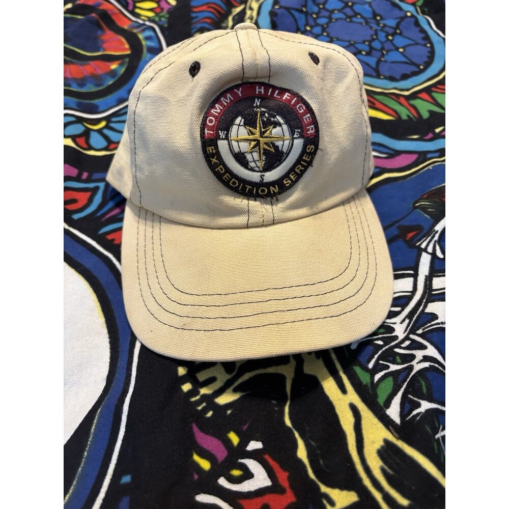Tommy Hilfiger Expedition Series custom beige leather strapback